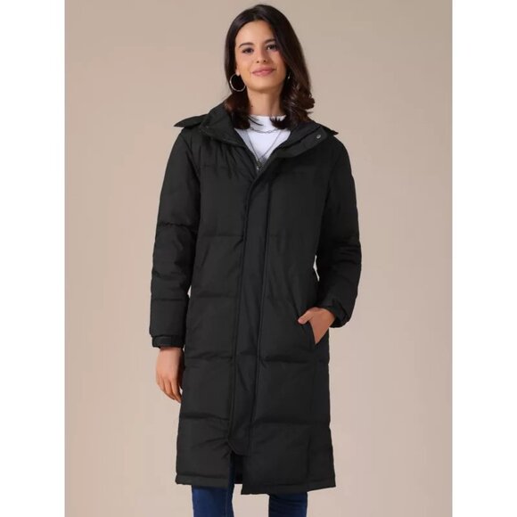 INSPIRE CHIC Jackets & Blazers - INSPIRE CHIC Women's Winter Thicken Puffer Hooded Outwear Long Padded Warm Parka